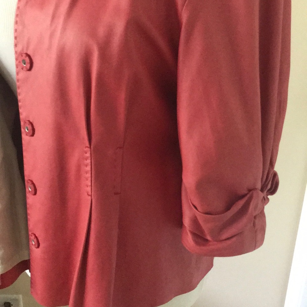 Elie Tahari lamb leather jacket, sz 8-10 - Picture 4 of 6